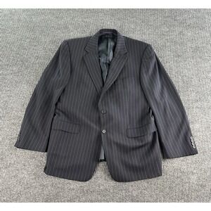 Burberry London Suit Jacket 43R Blue Wool Striped Designer Kingston USA Union